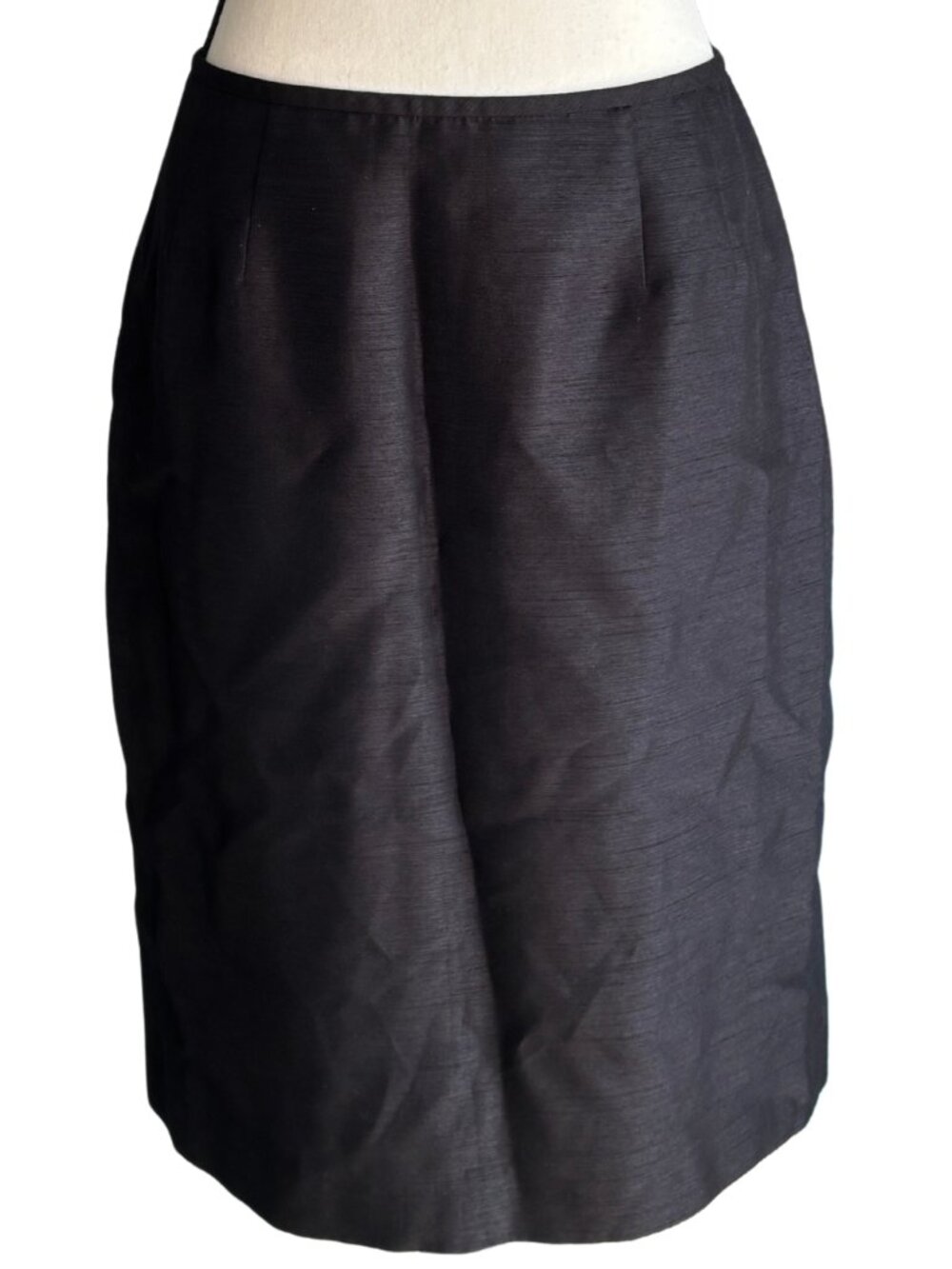 KASPER CLASSIC TEXTURED BLACK PENCIL SKIRT, SZ. 8P